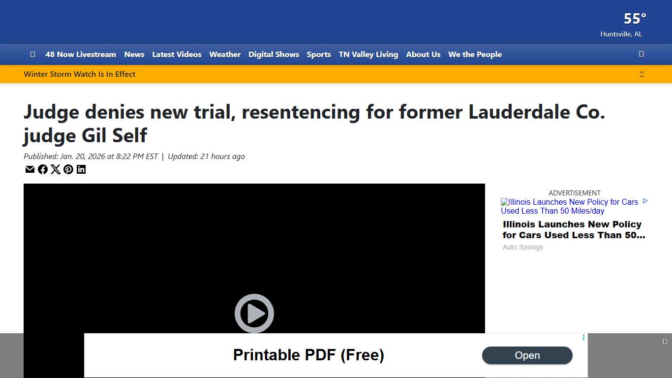 Judge denies new trial, resentencing for former Lauderdale Co. judge Gil Self